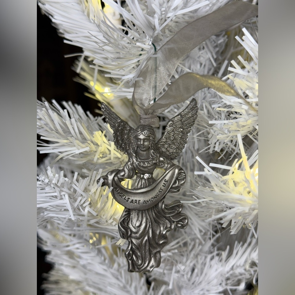 2009 Silver Angel Ornament “ Angels are Among Us”